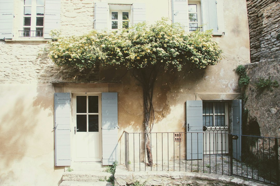 Immeuble ancien aux volets bleus à Rive-de-Gier
